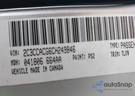 2012 Chrysler 300 Limited from USA, damaged, VIN 2C3CCACG6CH249846